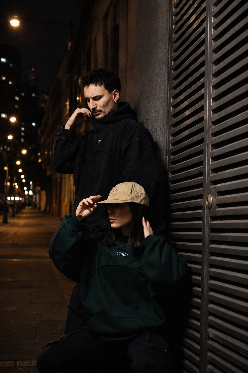Polerón Oversize Heavyweight Verde con Cuello / LVDUG®