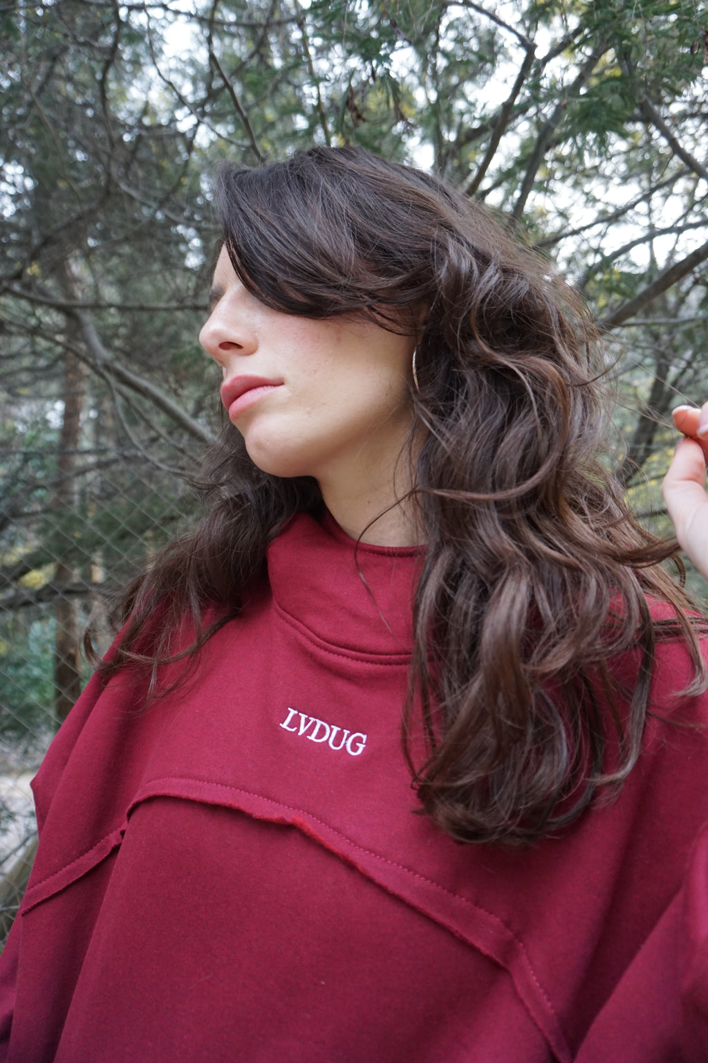 Polerón Oversize Heavyweight Burdeo con Cuello | LΛDUG®