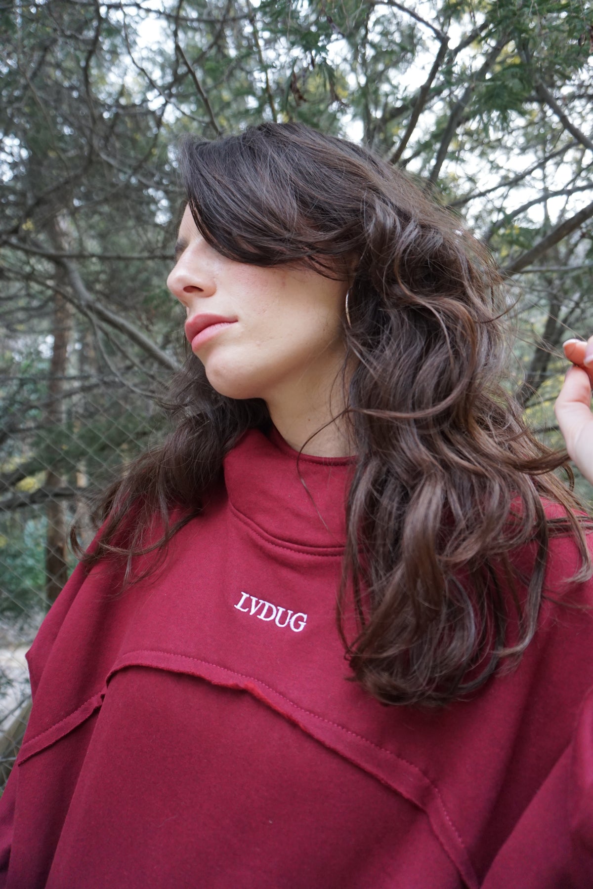 Polerón Oversize Heavyweight Burdeo con Cuello | LΛDUG®
