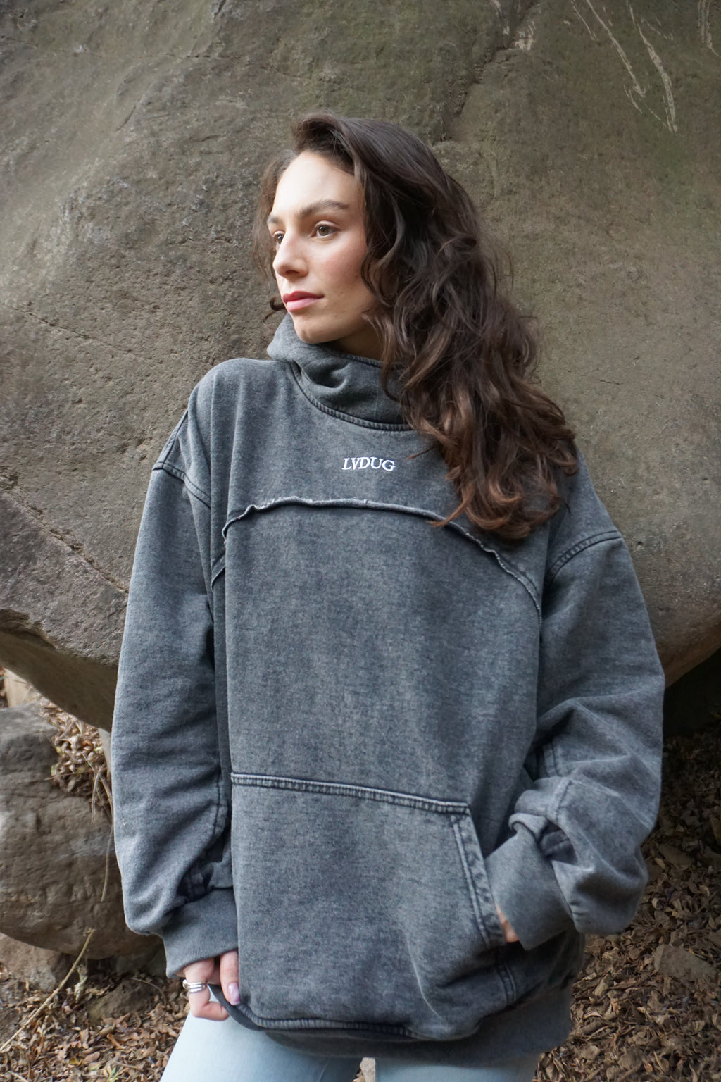 Poleron Heavyweight Hoodie Neck Gris| LVDUG®