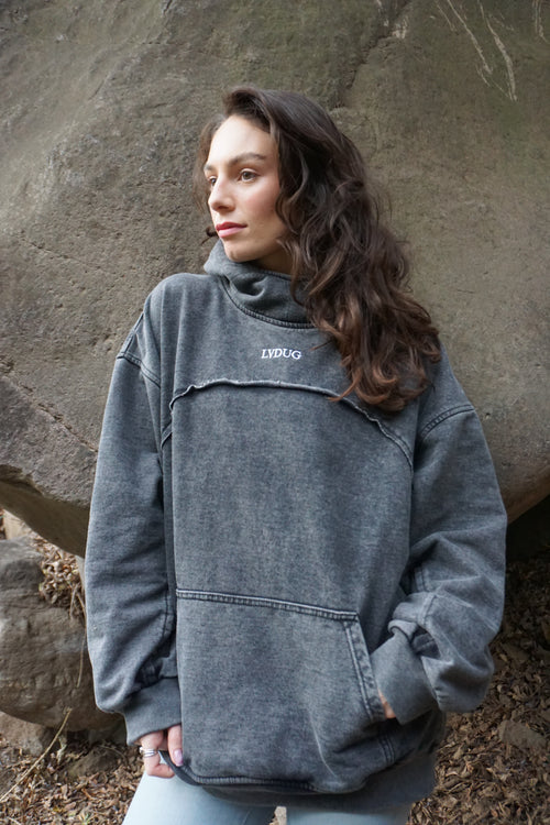 Poleron Heavyweight Hoodie Neck Gris| LVDUG®