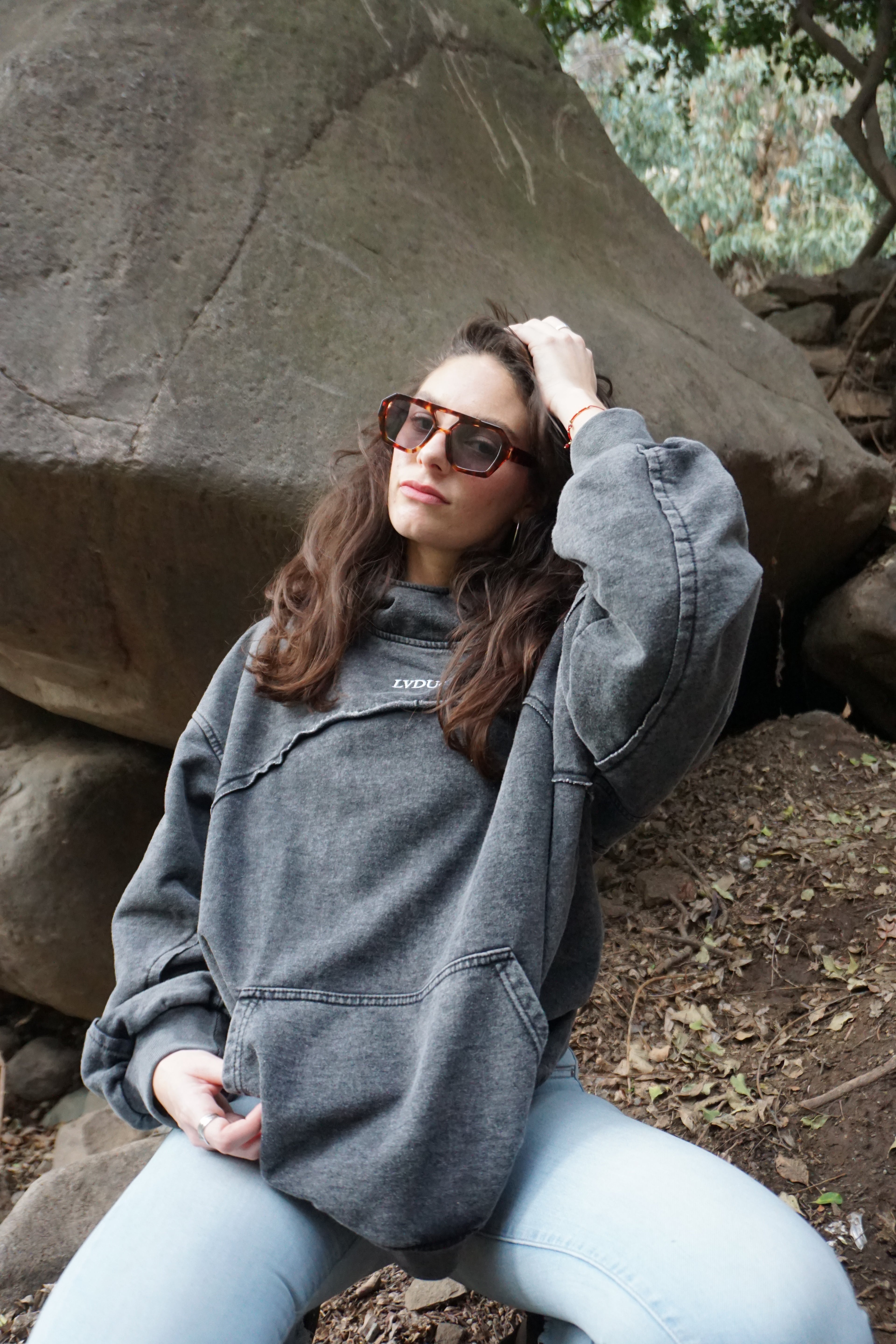 Poleron Heavyweight Hoodie Neck Gris| LVDUG®