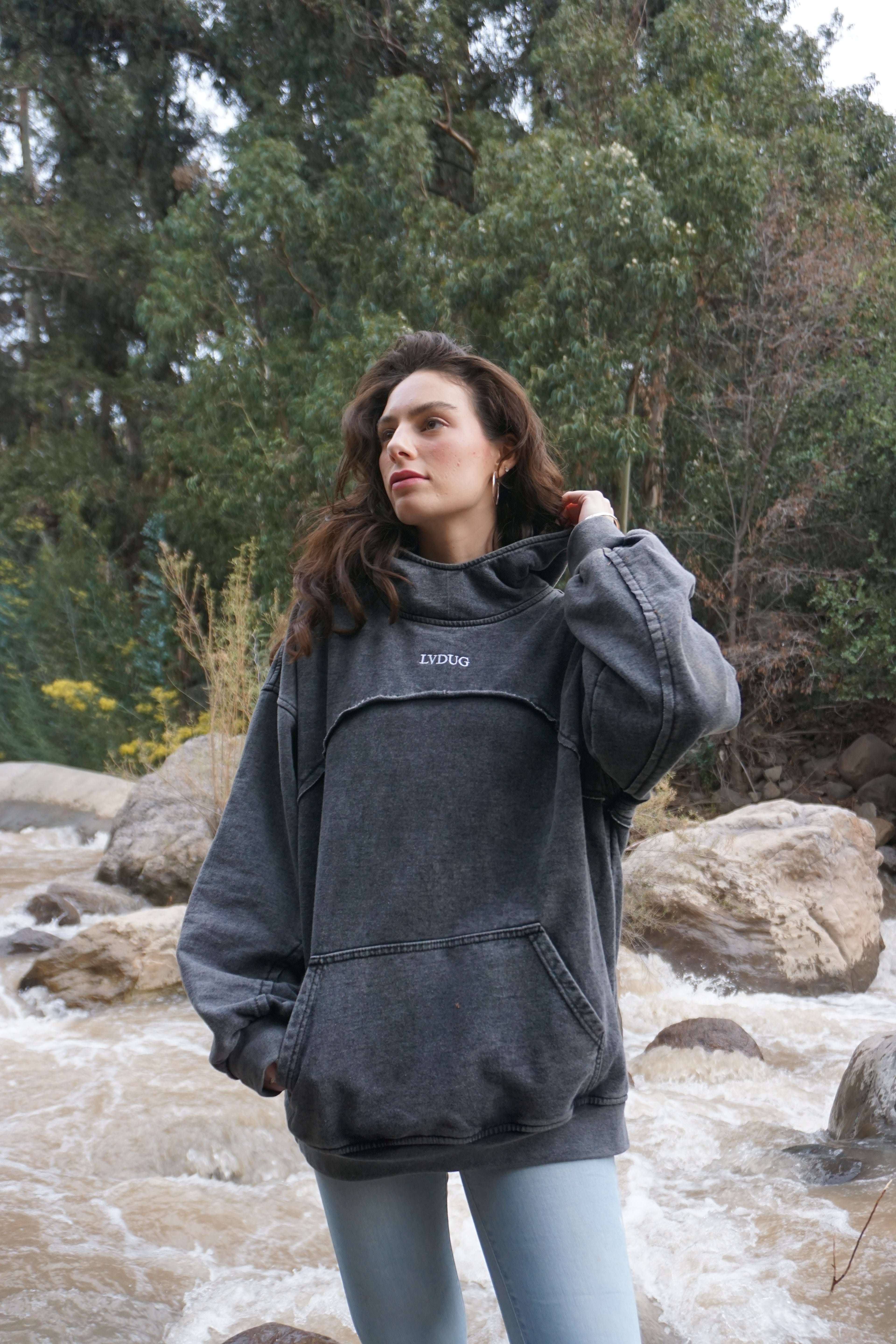 Poleron Heavyweight Hoodie Neck Gris| LVDUG®