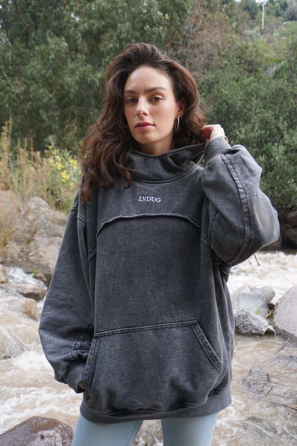 Poleron Heavyweight Hoodie Neck Gris| LVDUG®