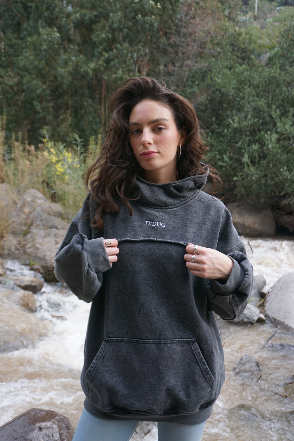 Poleron Heavyweight Hoodie Neck Gris| LVDUG®