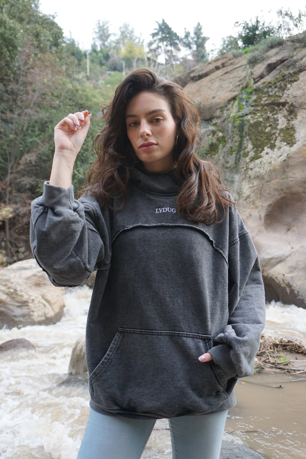 Poleron Heavyweight Hoodie Neck Gris| LVDUG®