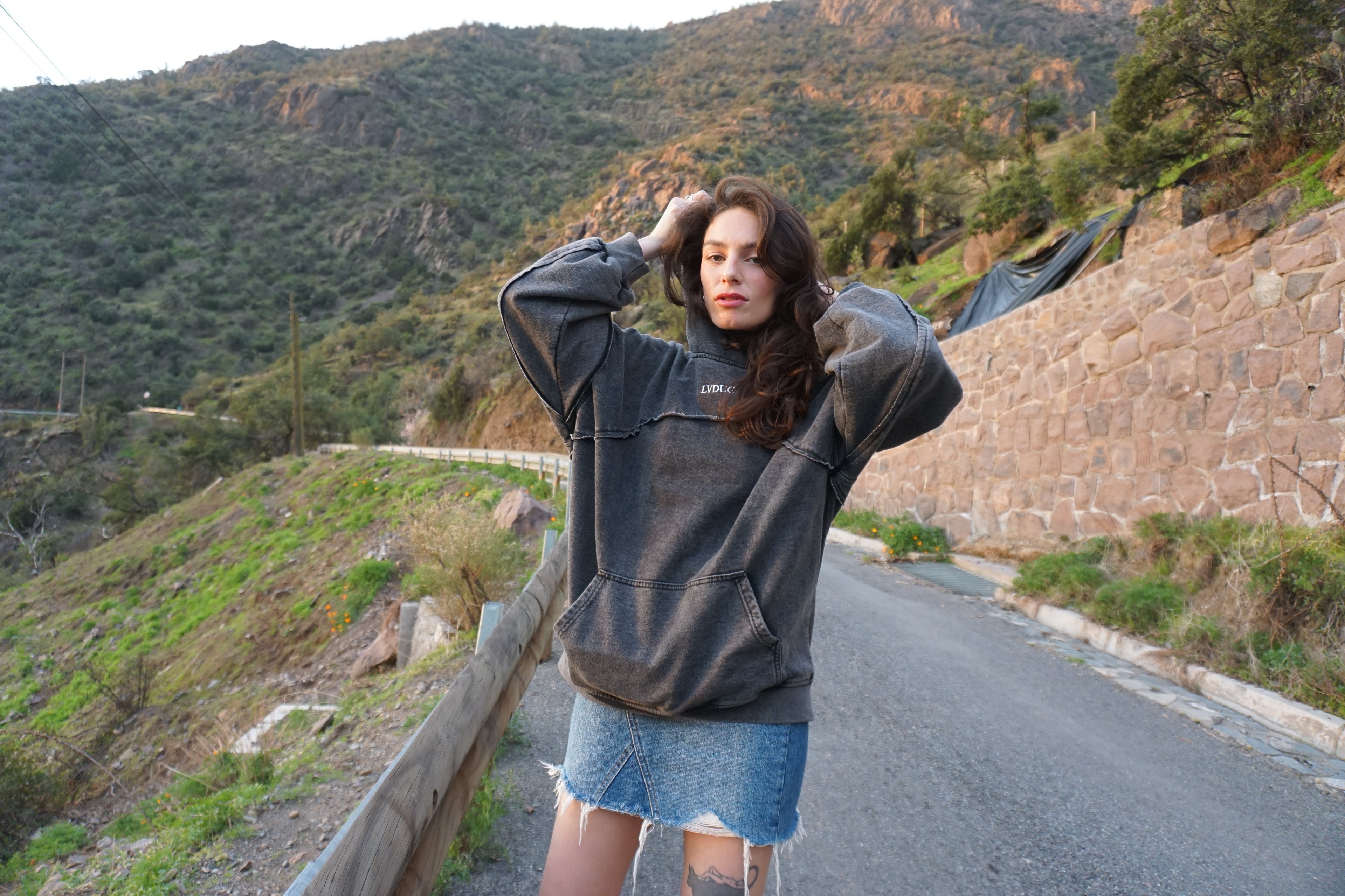 Poleron Heavyweight Hoodie Neck Gris| LVDUG®