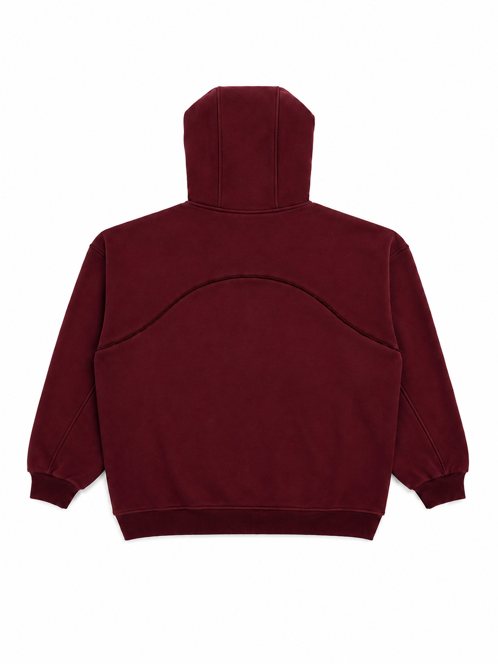Polerón Oversize Heavyweight Rojo Burdedo con Cuello / LVDUG®